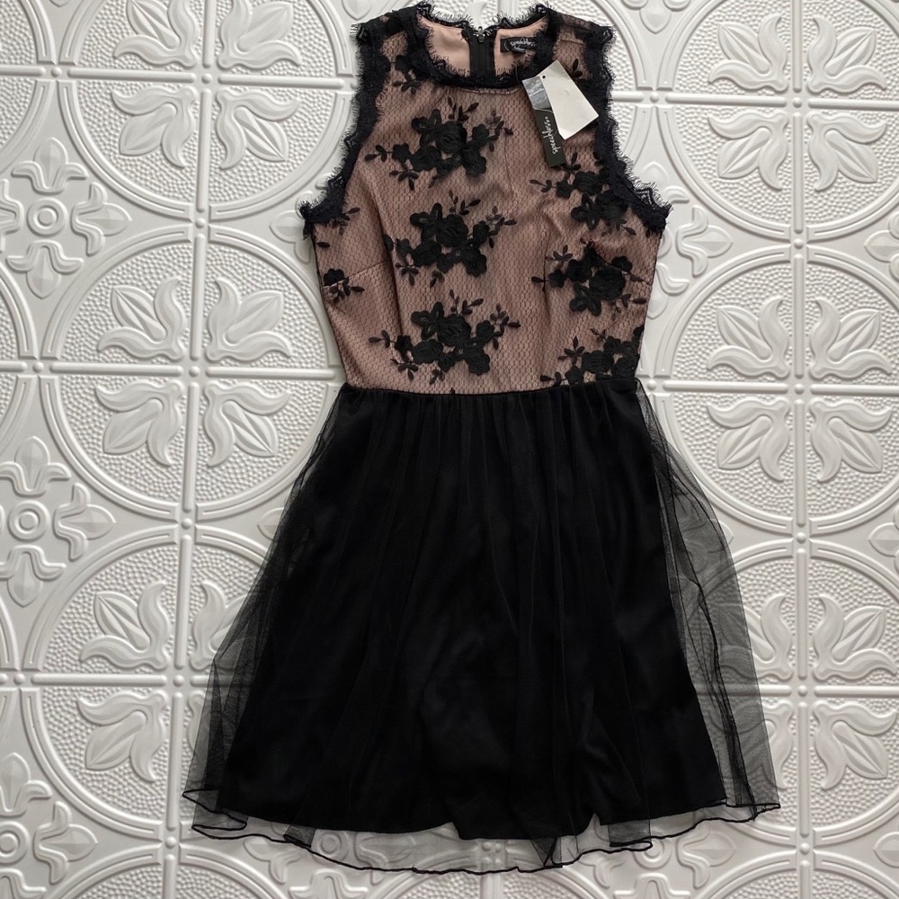 Speechless Lace Top Semi Formal Dress